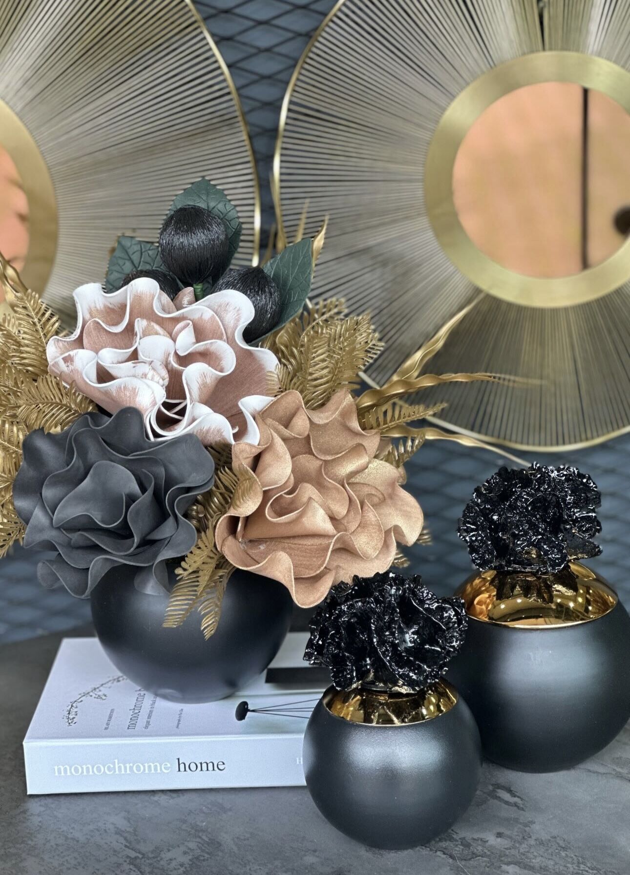 Siyah Vazolu 3’lü set