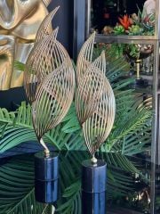 Mermer Kaideli Döküm Gold Spiral Dekor İkili