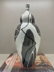 Desenli Gümüş Detaylı Küp Küçük Boy No:2