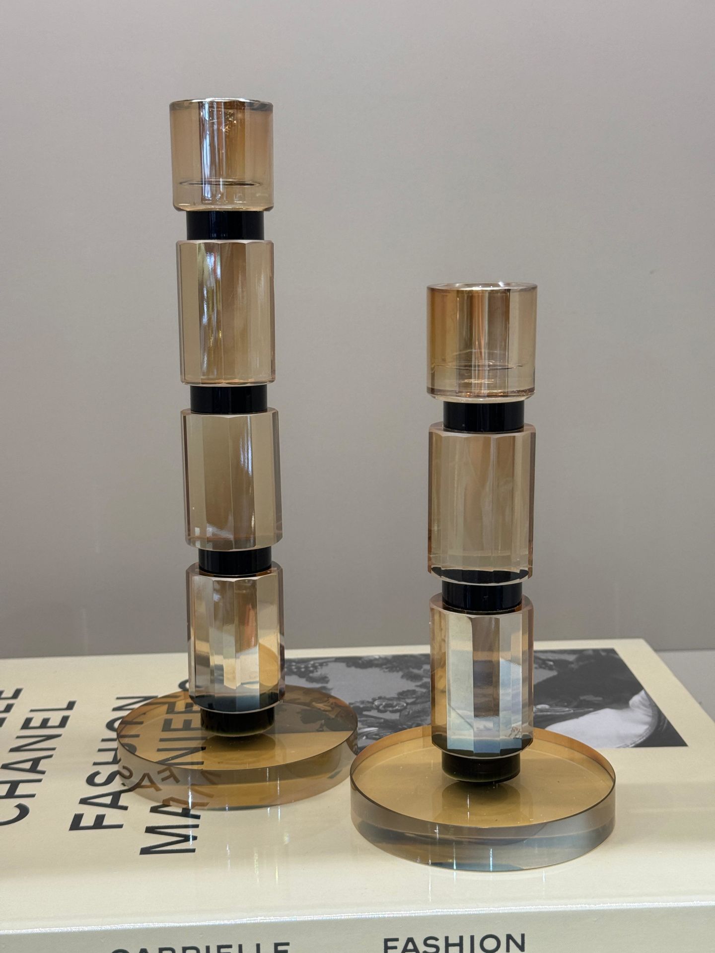 İkili Silindir Şamdan - Bal