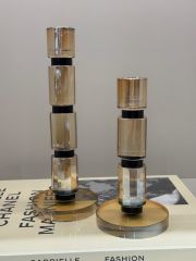 İkili Silindir Şamdan - Bal