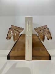 İthal Kristal At Kitap Tutucu Kahve