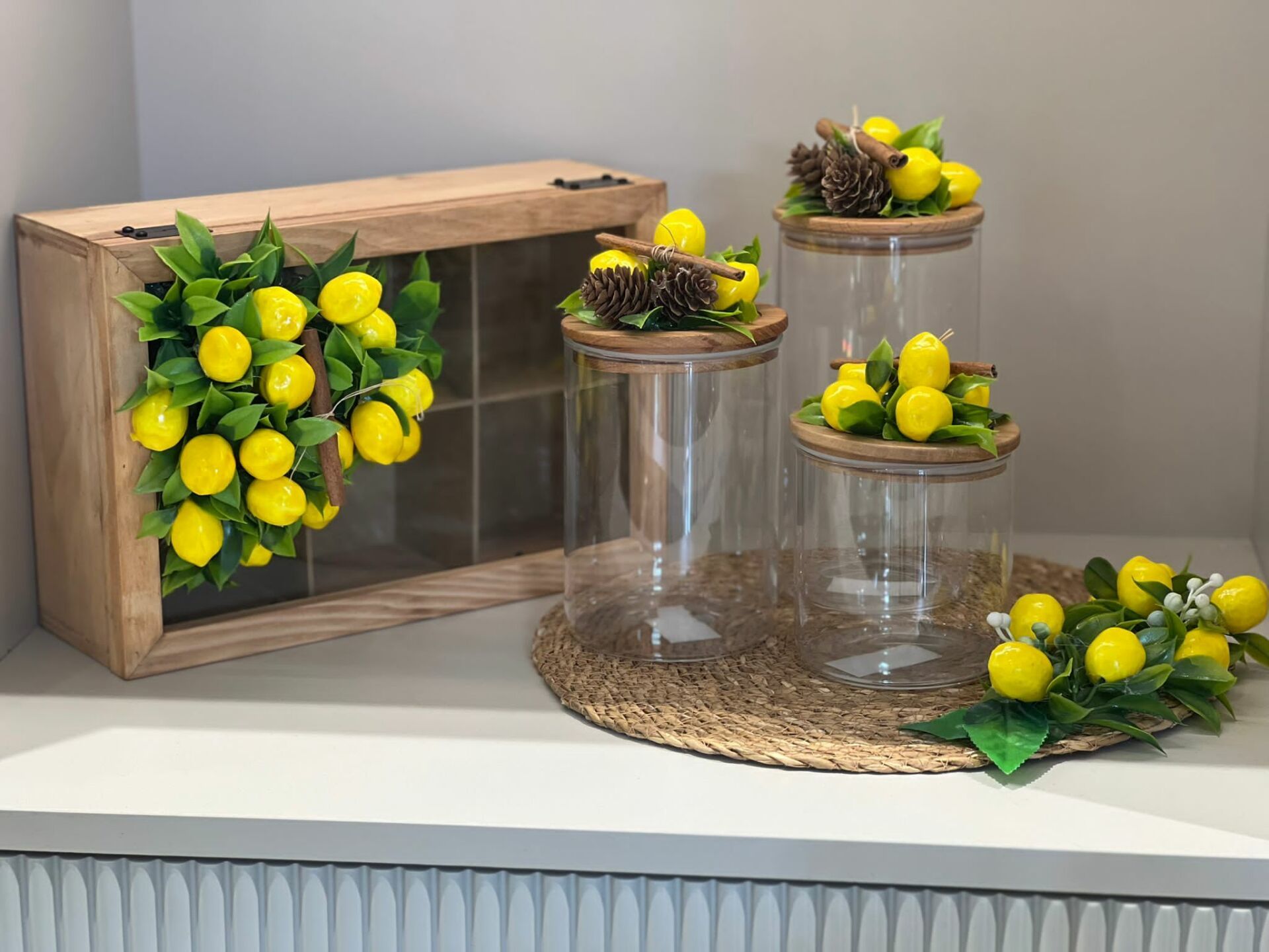 Çay Kutusu ve Saklama Kabı Set Limonlu