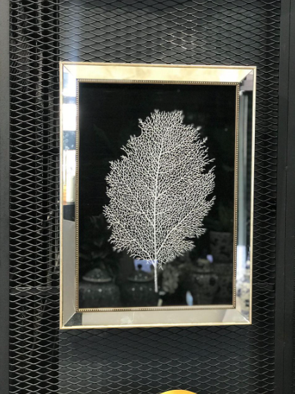 Aynalı & Gümüş Yapraklı Tablo
