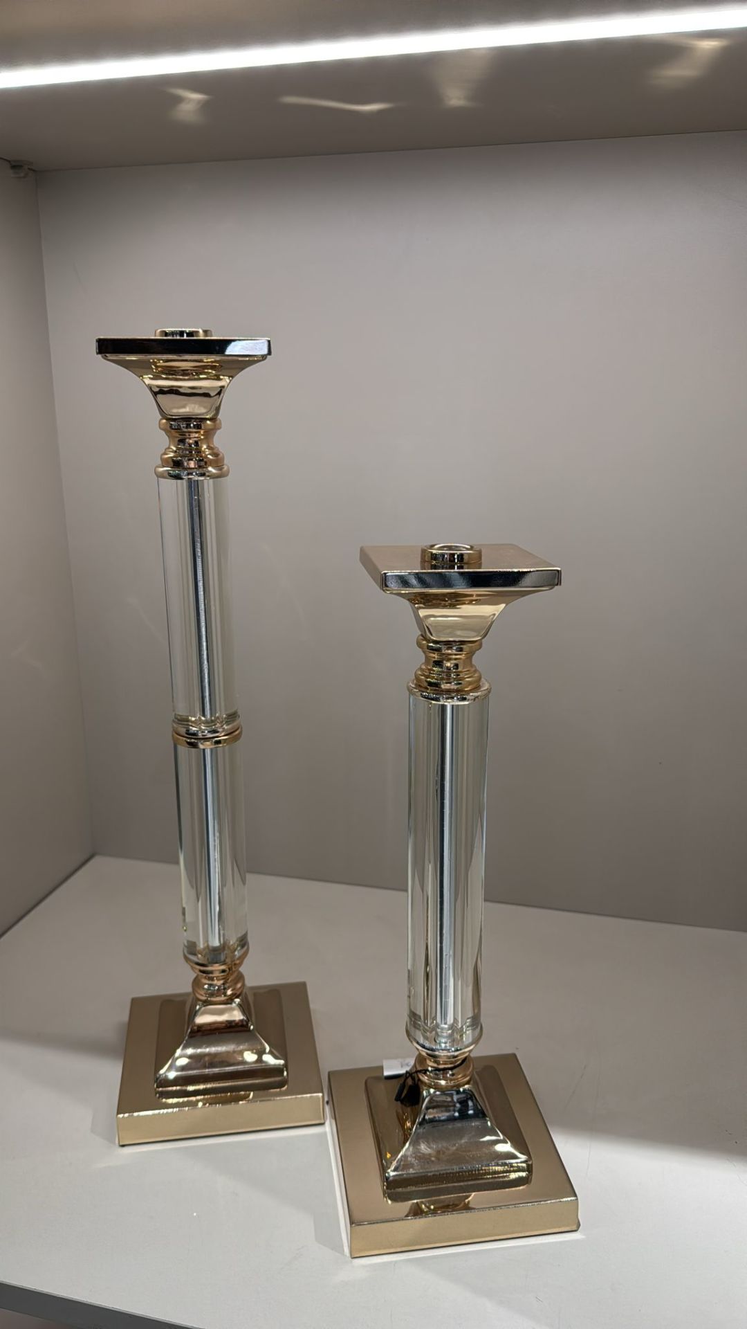 İthal Gold Rose Şamdan Şeffaf Detaylı