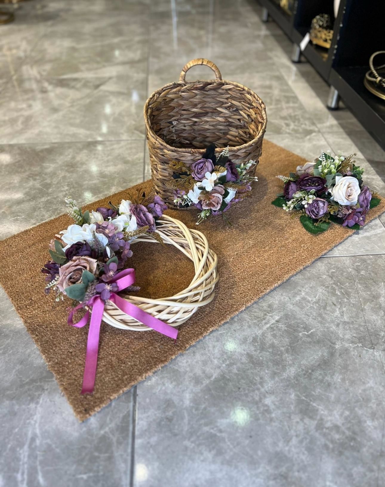 Çiçekli Paspas Set No:1