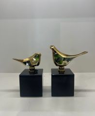 Kuş Dekor Gold İkili