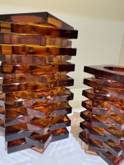 İkili Amber Kristal mumluk İkili