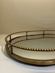 Antik Aynalı Oval Tepsi