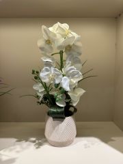 Orkideli Beton Saksı No:2