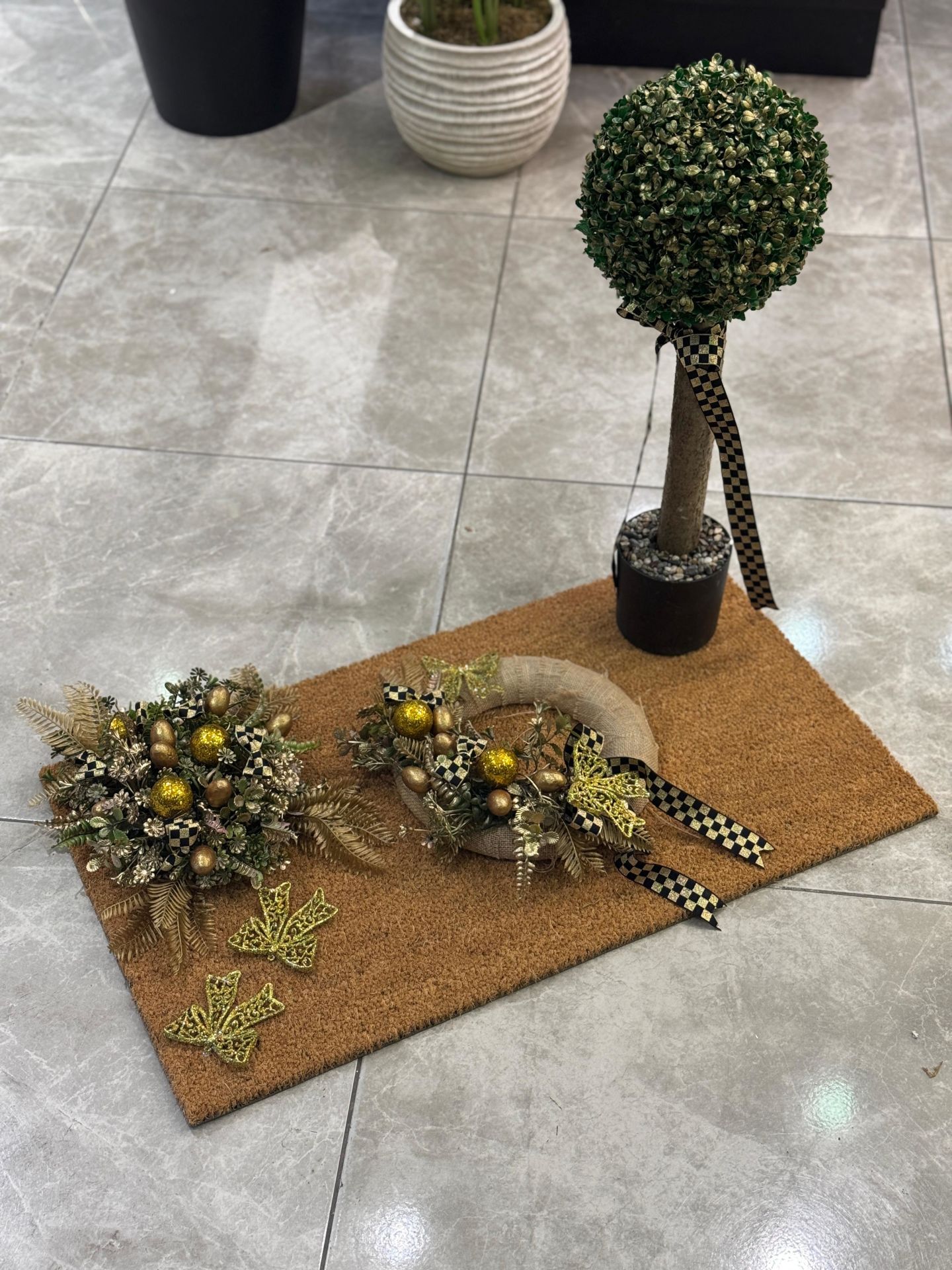 Kapı Önü Paspas Set 3 Parça Gold No:2