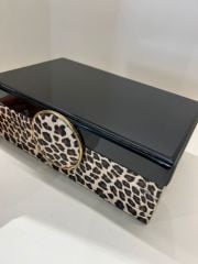 İthal Leopar Desen Dekoratif Kutu
