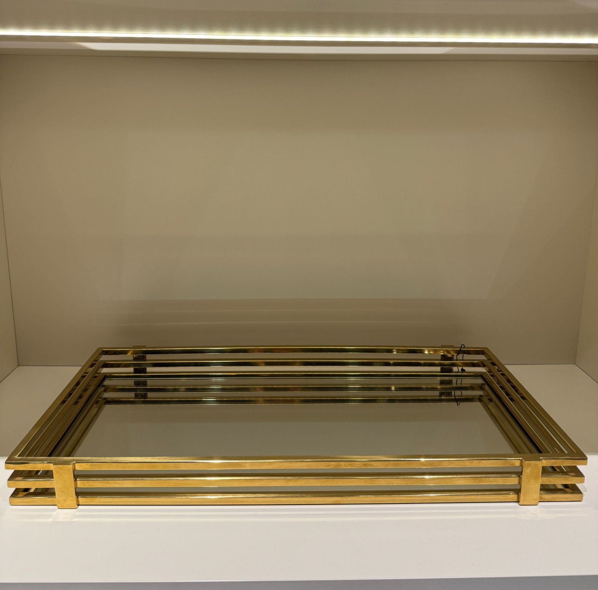 Gold 3 Katlı Aynalı Tepsi