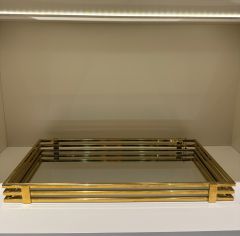 Gold 3 Katlı Aynalı Tepsi