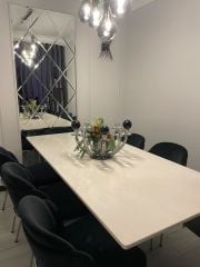 8 Kollu Füme Renk Kristal Şamdan & Çiçek Tanzimli Vazo No:3