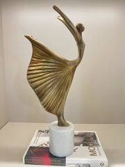 Mermer Kaideli İkili Balerin Dekor Antik