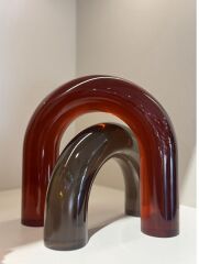 Gökkuşağı Dekor Amber İkiliBüyük 21x20 cm Küçük 19,5x14 cm