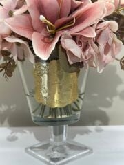 Güllü Lüks Ayaklı Vazo Orta Boy