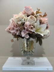 Güllü Ayaklı Lüx Vazo Orta Boy