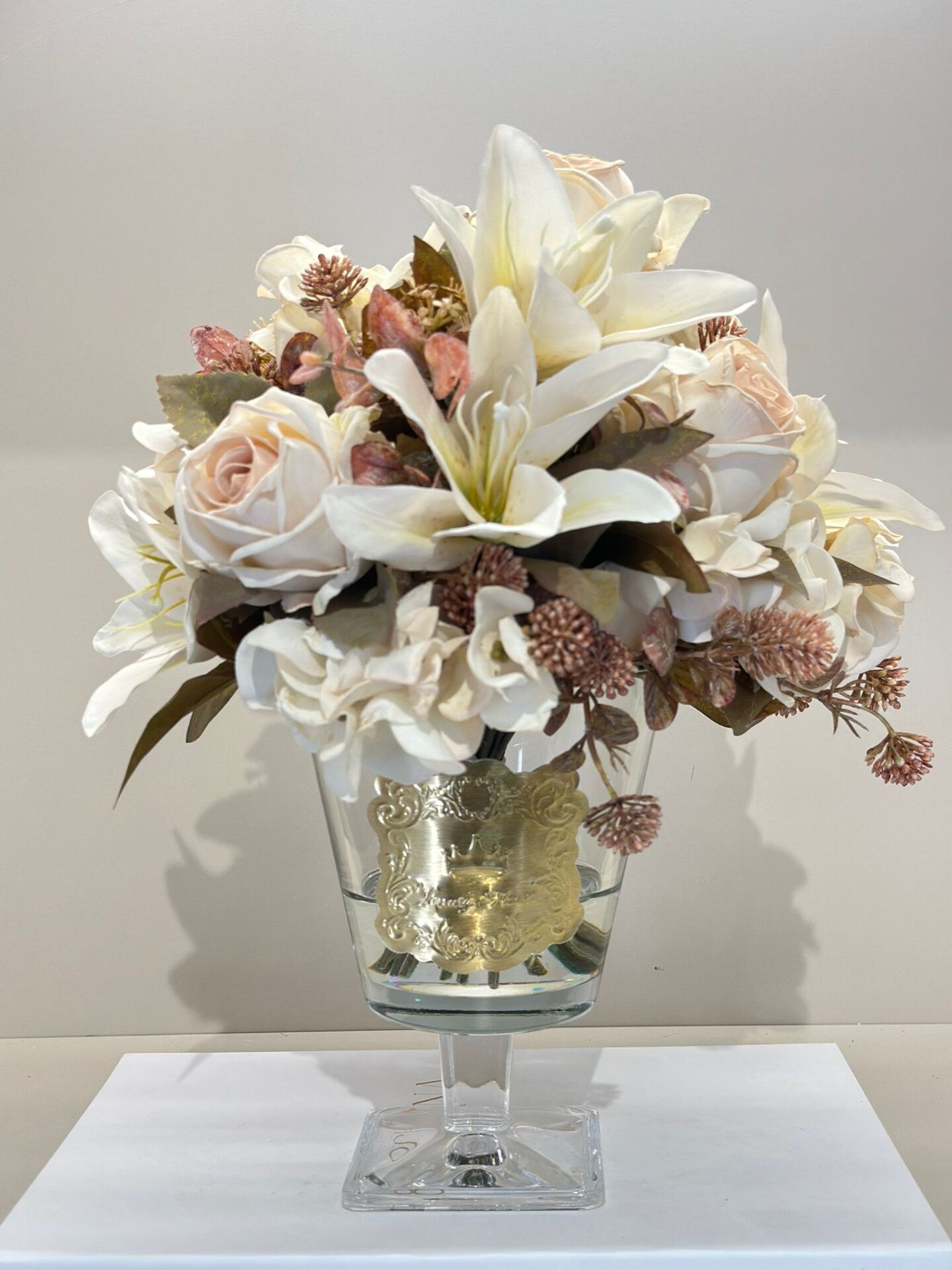 Güllü Ayaklı  Lüx Vazo Orta Boy