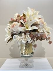 Güllü Ayaklı  Lüx Vazo Orta Boy