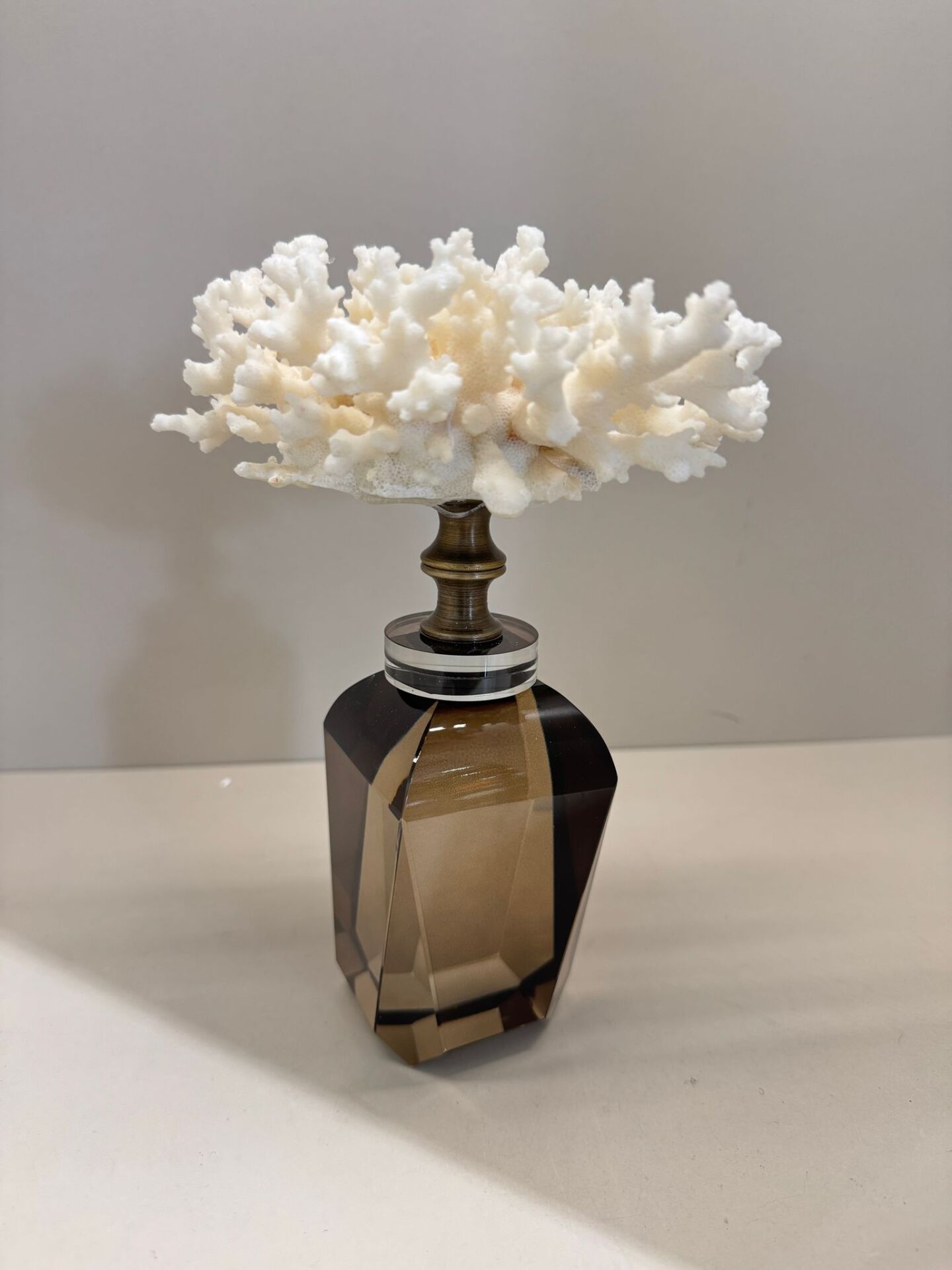 Kristal Kaideli Doğal Mercan Kahve