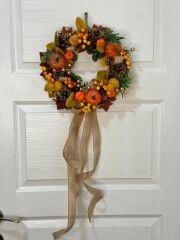 Kabak Detaylı Tam Tur Yılbaşı Çelengi