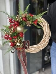 Gold Toplu Kokinalı Yılbaşı Çelengi