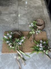 Beyaz Kokinalı Kapı Seti