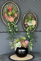 Yapay Skulentli Tablo ve Cam Vazo Set