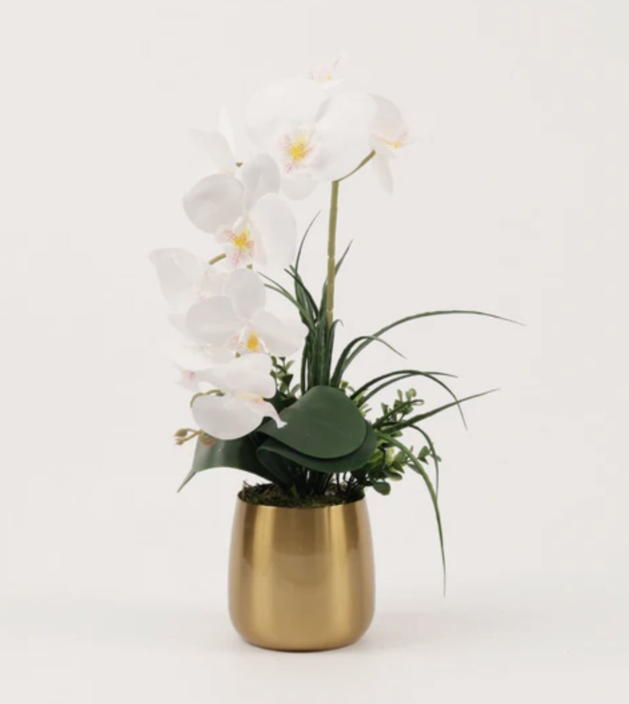 Metal Vazolu Tek Dal Orkide No:7