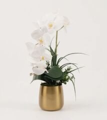 Metal Vazolu Tek Dal Orkide No:7