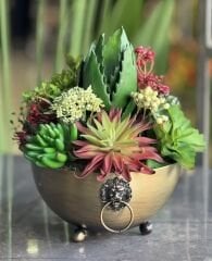 Yapay Skulentli Antik Armalı Vazo